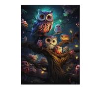 Jigsaw Puzzles for Adults52x38cm/1000pcs Enchanted Owl Gathering Jigsaws for Adults Toy Wall Decor Staycation Kill Time Fun Activities at Home 52x38cm/1000pcs