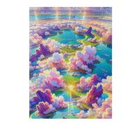 Jigsaw Puzzles for Adults52x38cm/1000pcs Fantasy Cloudscape with Luminous River Jigsaws for Adults Toy Wall Decor Staycation Kill Time Fun Activities at Home 52x38cm/1000pcs