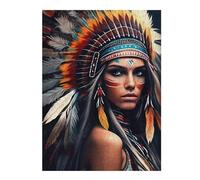 Jigsaw Puzzles for Adults52x38cm/1000pcs Native American Headdress Artwork Jigsaws for Adults Fun Games Birthday Present Christmas Birthday Gifts 52x38cm/1000pcs