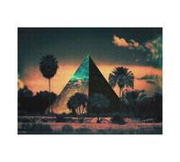 Jigsaw Puzzles for Adults52x38cm/1000pcs Pyramids Under A Starry Sky Teenagers Puzzles Brain Teaser Game Wall Art Christmas Birthday Gifts 52x38cm/1000pcs