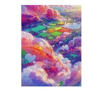 Jigsaw Puzzles for Adults52x38cm/1000pcs Rainbow Fields in The Sky Jigsaws for Adults Toy Wall Decor Staycation Kill Time Fun Activities at Home 52x38cm/1000pcs