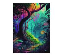 Jigsaw Puzzles for Adults52x38cm/1000pcs Rainbow Forest Pathway Teenagers Puzzles Brain Teaser Game Wall Art Christmas Birthday Gifts 52x38cm/1000pcs