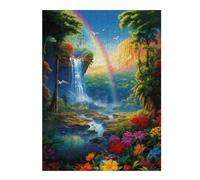 Jigsaw Puzzles for Adults52x38cm/1000pcs Rainbow Paradise with Waterfall Puzzle for Adults Family Games Analysis And Logic Stress Reduction Gifts 52x38cm/1000pcs
