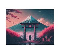 Jigsaw Puzzles for Adults52x38cm/1000pcs Torii Gate And Mount Fuji at Sunset Puzzle for Adults Family Games Analysis And Logic Stress Reduction Gifts 52x38cm/1000pcs