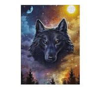 Jigsaw Puzzles for Adults52x38cm/1000pcs Wolf Dreamscape Puzzle for Adults Family Games Analysis And Logic Stress Reduction Gifts 52x38cm/1000pcs