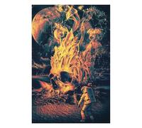 Jigsaw Puzzles for Adults75x50cm/1000pcs Astronaut Faces Fiery Skull on Alien Planet Jigsaws for Adults Fun Games Birthday Present Christmas Birthday Gifts 75x50cm/1000pcs