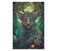 Jigsaw Puzzles for Adults75x50cm/1000pcs Forest Spirit Mystical Deer Portrait Jigsaws for Adults Toy Wall Decor Staycation Kill Time Fun Activities at Home 75x50cm/1000pcs