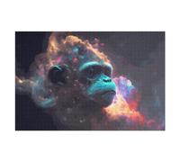 Jigsaw Puzzles for Adults75x50cm/1000pcs Galactic Gorilla Cosmic Portrait -1 Teenagers Puzzles Anti-Stress Toys Presents for Women Fun Activities at Home 75x50cm/1000pcs