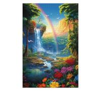Jigsaw Puzzles for Adults75x50cm/1000pcs Rainbow Paradise with Waterfall Jigsaws for Adults Fun Games Birthday Present Christmas Birthday Gifts 75x50cm/1000pcs