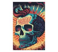 Jigsaw Puzzles for Adults75x50cm/1000pcs Skull with Mohawk Art Print Jigsaws for Adults Toy Wall Decor Staycation Kill Time Fun Activities at Home 75x50cm/1000pcs