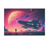 Jigsaw Puzzles for Adults75x50cm/1000pcs Space Odyssey Alien Planet Exploration Teenagers Puzzles Anti-Stress Toys Presents for Women Fun Activities at Home 75x50cm/1000pcs
