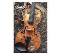 Jigsaw Puzzles for Adults75x50cm/1000pcs Steampunk Violin Artwork Adult Jigsaw Puzzle Toy Wall Decor Staycation Kill Time Unique Birthday And Xmas Gifts 75x50cm/1000pcs