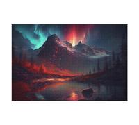 Jigsaw Puzzles for Adults75x50cm/1000pcs Volcanic Aurora Reflections Jigsaws for Adults Fun Games Birthday Present Christmas Birthday Gifts 75x50cm/1000pcs