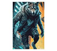 Jigsaw Puzzles for Adults75x50cm/1000pcs Wolf in Urban Armor Puzzle for Adults Family Games Analysis And Logic Stress Reduction Gifts 75x50cm/1000pcs