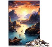 Jigsaw Puzzles for Gifts Ha Long Bay Vietnam 1000 Piece Jigsaw Puzzle for Adults Wood Jigsaw Jigsaw Puzzles for Educational Game Challenge Toy (50x75cm)