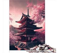 jigsaw puzzles for Japanese Temple Jigsaw Puzzles for Adults 1000 Pieces Recycled Cardboard for Adults 1000 Pieces Puzzle Enjoy Games For Adults 1000pcs(26x38cm)