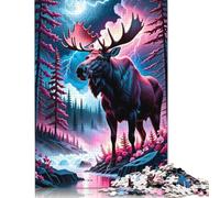 Jigsaw Puzzles for Kids, 500 Piece Jigsaw Puzzles for Animal Art Elk 18 Year Old Gifts Birthday, Gifts for Her 500pcs (52x38cm)