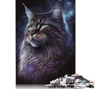 Jigsaw Puzzles for Kids, 500 Piece Jigsaw Puzzles for Cosmic Maine Coon Cat 18 Year Old Gifts Birthday, Gifts for Her 500pcs (52x38cm)