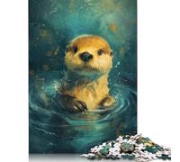 Jigsaw Puzzles for Kids, 500 Piece Jigsaw Puzzles for Cute Little Yellow Otter 18 Year Old Gifts Birthday, Gifts for Her 500pcs (52x38cm)