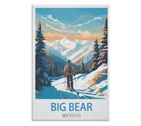 Jigsaw Puzzles for Kids 8+ and Adults，Big Bear Mountain，Adults 1000 Piece Jigsaw Puzzle- Christmas，38x26，paper puzzle，AA-652