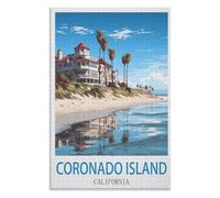 Jigsaw Puzzles for Kids 8+ and Adults,Coronado Island California ,Adults 1000 Piece Jigsaw Puzzle- Christmas,52x38,paper puzzle ,AA-732