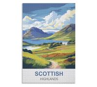 Jigsaw Puzzles for Kids 8+ and Adults,Scottish Highlands,Adults 1000 Piece Jigsaw Puzzle- Christmas,52x38,paper puzzle ,AA-1172
