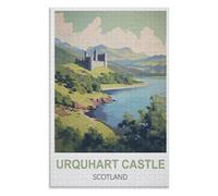 Jigsaw Puzzles for Kids 8+ and Adults，Urquhart Castle Scotland ，Adults 1000 Piece Jigsaw Puzzle- Christmas，75x50，wooden puzzle ，AA-1032