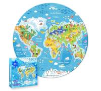 Jigsaw Puzzles for Kids Boys Girls Age 3-8 Years Old World Map Jigsaw Puzzles Educational Toy Geographical Knowledge Learning Boys Girls Jiasaw for Children