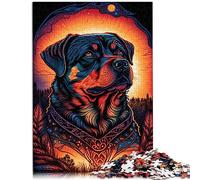 Jigsaw Puzzles For Kids Rottweiler Style Cardboard puzzles Jigsaw Puzzles 1000 Pieces for Adults Brain Teaser Puzzles For Adults 10.27" x 20.47"/26 * 38cm.