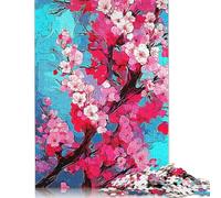 Jigsaw Puzzles for Teenager 1000 Piece Cherry Blossoms Art Jigsaw Puzzles for Adults Educational Game Challenge Toy 1000 Pieces Wooden Puzzles for Adults 1000pcs (75x50cm)