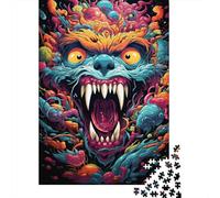 Jigsaw Puzzles for Teenager 1000 Piece Colorful Psychedelic Monster Jigsaw Puzzles for Adults Educational Game Challenge Toy 1000 Pieces Wooden Puzzles for Adults 1000pcs (75x50cm)