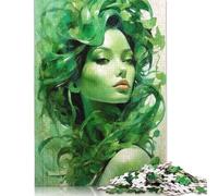 Jigsaw Puzzles for Teenager 1000 Piece Green Goddess Jigsaw Puzzles for Adults Educational Game Challenge Toy 1000 Pieces Wooden Puzzles for Adults 1000pcs (75x50cm)