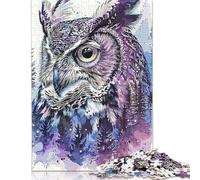 Jigsaw Puzzles for Teenager 1000 Piece Owl Paint Jigsaw Puzzles for Adults Educational Game Challenge Toy 1000 Pieces Wooden Puzzles for Adults 1000pcs (75x50cm)