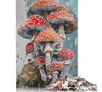 Jigsaw Puzzles for Teenager 1000 Piece Red Mushroom Jigsaw Puzzles for Adults Educational Game Challenge Toy 1000 Pieces Wooden Puzzles for Adults 1000pcs (75x50cm)