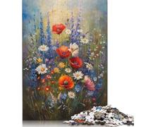 Jigsaw Puzzles for Teenager 1000 Piece Wildflower Field Jigsaw Puzzles for Adults Educational Game Challenge Toy 1000 Pieces Wooden Puzzles for Adults 1000pcs (75x50cm)