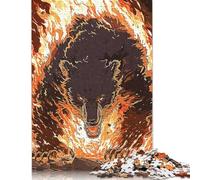 Jigsaw Puzzles for Teenager 500 Piece Bear Fire Jigsaw Puzzles for Adults Educational Game Challenge Toy 500 Pieces Wooden Puzzles for Adults 500pcs (52x38cm)