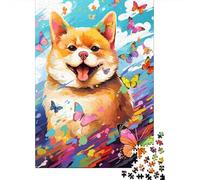 Jigsaw Puzzles for Teenager 500 Piece Colorful Art Corgi Jigsaw Puzzles for Adults Educational Game Challenge Toy 500 Pieces Wooden Puzzles for Adults 500pcs (52x38cm)