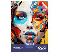 Jigsaw Puzzles for Teenagers 1000 Abstract Art Woman Face Jigsaw for Adults Family Games Pattern Assembly Help The Brain Exercise 70x50cm/1000pcs