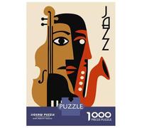 Jigsaw Puzzles for Teenagers 1000 Abstract Jazz Music Puzzle for Adults Brain Teaser Game Analysis And Logic Stress Reduction Gifts 52x38cm/1000pcs