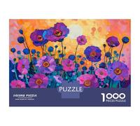 Jigsaw Puzzles for Teenagers 1000 Abstract Poppy Painting Adult Puzzles Brain Teaser Game Perfect Decoration Deal As Gifts for The Whole Family 70x50cm/1000pcs