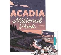 Jigsaw Puzzles for Teenagers 1000 Acadia National Park Poster Practical Game Toy Intellectual Game Birthday Gifts Presents for Women (Size 75x50cm)
