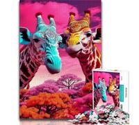 Jigsaw Puzzles for Teenagers 1000 African Animals Adult Puzzles,Stress Reliever Staycation Kill Time Parent-child Interaction 38x26cm