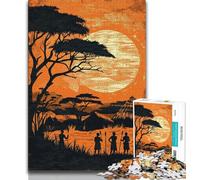 Jigsaw Puzzles for Teenagers 1000 African Grasslands Adult Jigsaw,for Educational Game Challenge Toy Unique Home Decor And Gifts (size 75x50cm)