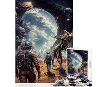 Jigsaw Puzzles for Teenagers 1000 Alien Space Exploration Fun Games Stress Reliever Home Decoration Toys Every Piece Is Unique - (38x52cm)