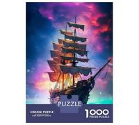 Jigsaw Puzzles for Teenagers 1000 Amazing Pirate Ship Puzzle for Adults Brain Teaser Game Analysis And Logic Stress Reduction Gifts 52x38cm/1000pcs