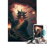Jigsaw Puzzles for Teenagers 1000 Ancient Japanese Landscape for Educational Game Challenge Toy Impossible Game Birthday Present Gifts Ideas (Size 50x75cm)
