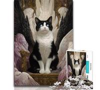 Jigsaw Puzzles for Teenagers 1000 Angel Cat Adult Jigsaw,Challenging Family Activity Games DIY Toy for Home Wall Decor Gifts (size 38x26cm)