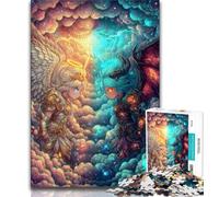 Jigsaw Puzzles for Teenagers 1000 Angel Devil Anime Girl Adult Jigsaw,Challenging Game Toys Wall Decoration Unique Birthday And Xmas Gifts (size 38x26cm)