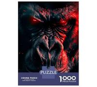 Jigsaw Puzzles for Teenagers 1000 Angry Gorilla Jigsaws for Adults Brain Teaser Game Presents for Women Unique Birthday And Gifts 52x38cm/1000pcs