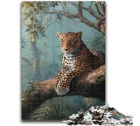 Jigsaw Puzzles for Teenagers 1000 Animal Cheetah 1000 Pieces for Adults,Family Entertainment Toys with Matching Poster And Trivia Sheet (75x50cm)